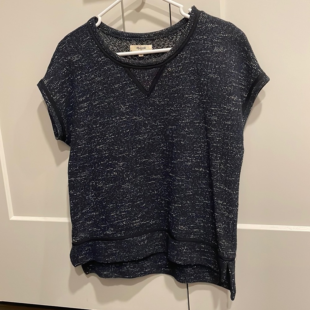 Navy sleeveless madewell sweater size small